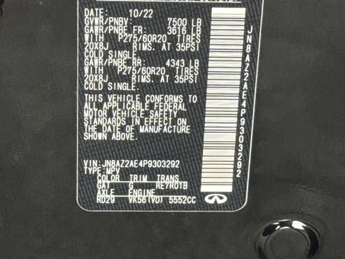 Certified 2023 INFINITI QX80 Luxe w/ Cargo Package image 31