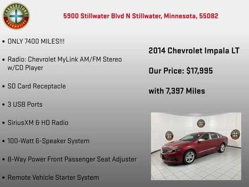 Used 2014 Chevrolet Impala LT w/ Premium Seating Package FWD image 20