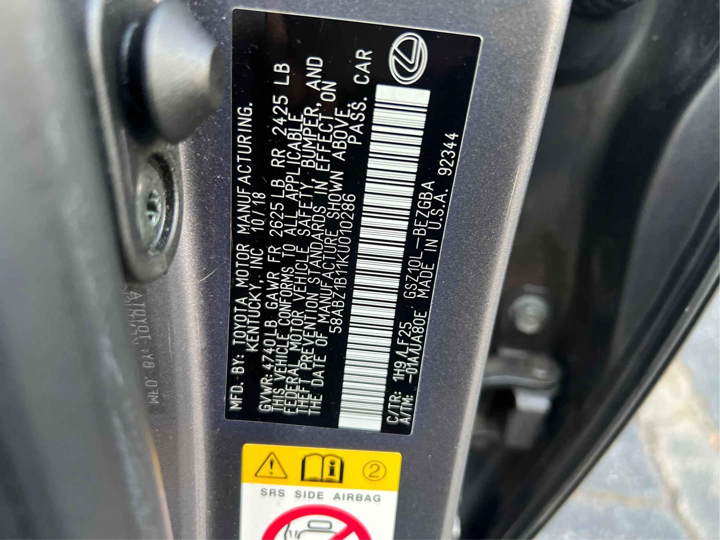 Used 2019 Lexus ES 350 F Sport w/ Accessory Package 2 FWD image 60