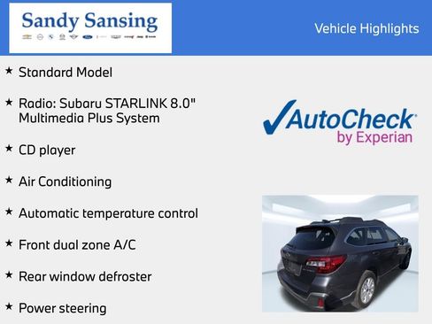 Used 2018 Subaru Outback 2.5i Premium AWD/4WD image 7