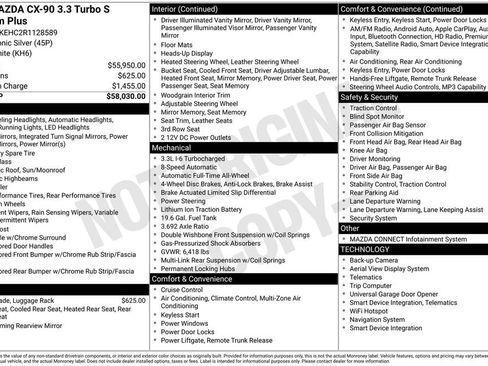 Certified 2024 MAZDA CX-90 3.3 Turbo S w/ Premium Plus AWD/4WD image 21