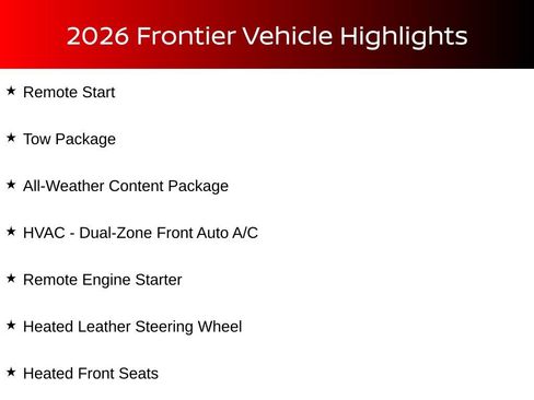 New 2026 Nissan Frontier SV w/ All-Weather Content Package image 4