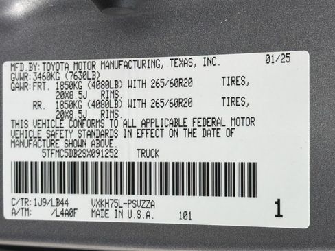 New 2025 Toyota Tundra 1794 Edition w/ TRD Off-Road Package AWD/4WD image 31