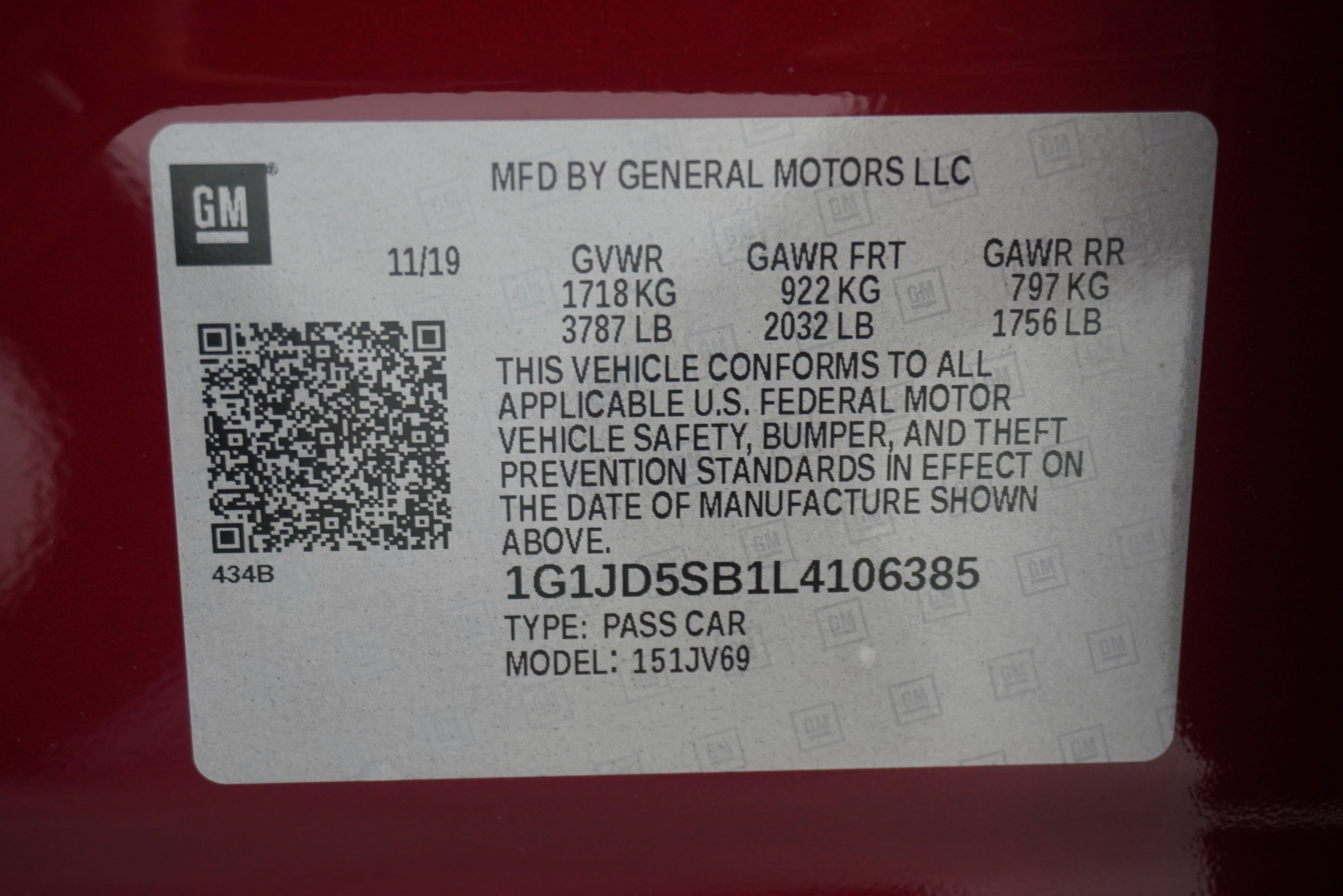 Used 2020 Chevrolet Sonic LT FWD image 27