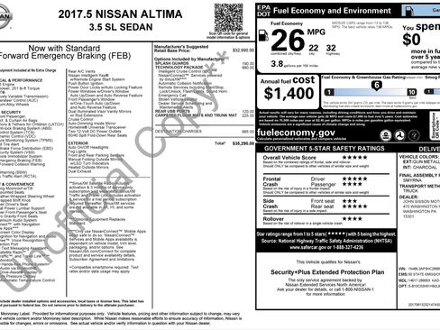 Used 2017 Nissan Altima 3.5 SL w/ 3.5 Technology Package FWD image 2
