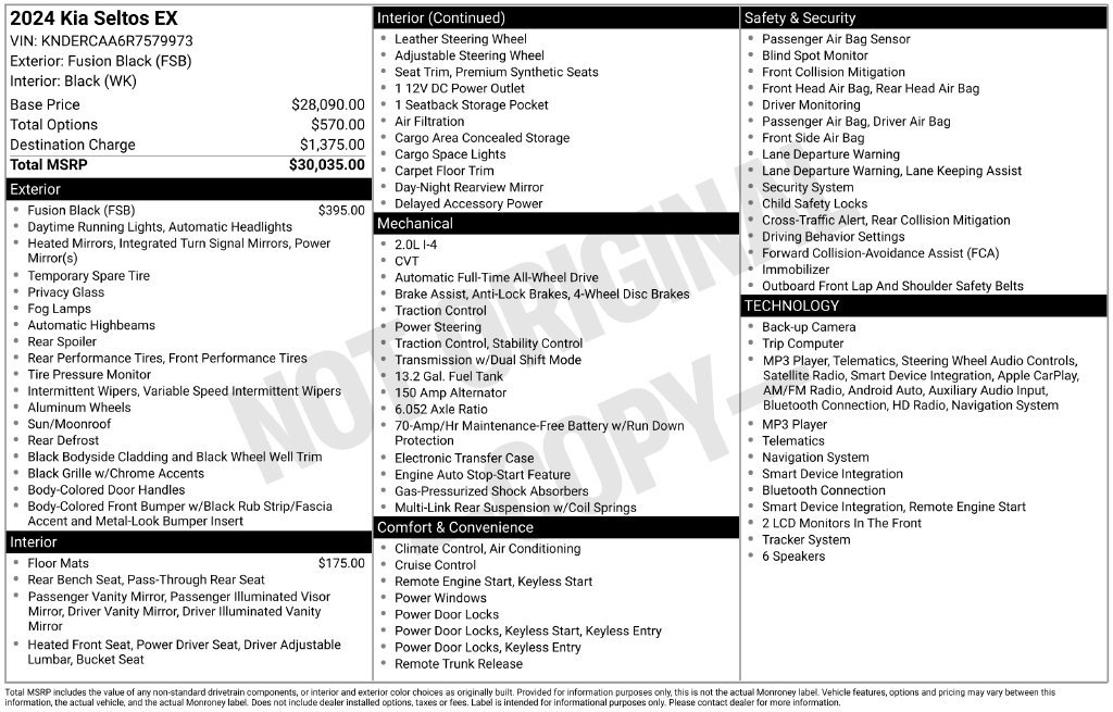 Certified 2024 Kia Seltos EX AWD/4WD image 7