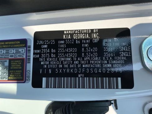 New 2025 Kia Sorento SX image 50