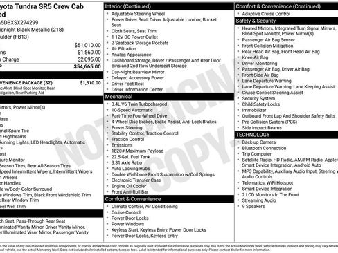 Used 2025 Toyota Tundra SR5 w/ SR5 Convenience Package AWD/4WD image 8