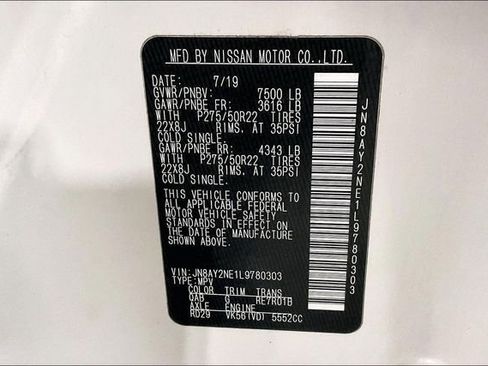 Used 2020 Nissan Armada Platinum w/ Platinum Reserve Package image 36