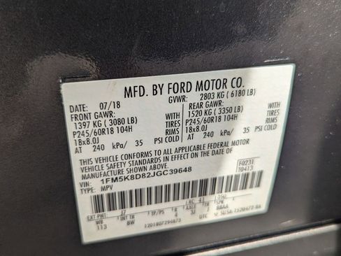 Used 2018 Ford Explorer XLT w/ Equipment Group 201A AWD/4WD image 27