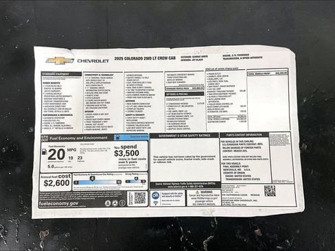 New 2025 Chevrolet Colorado W/T w/ Advanced Trailering Package RWD image 15