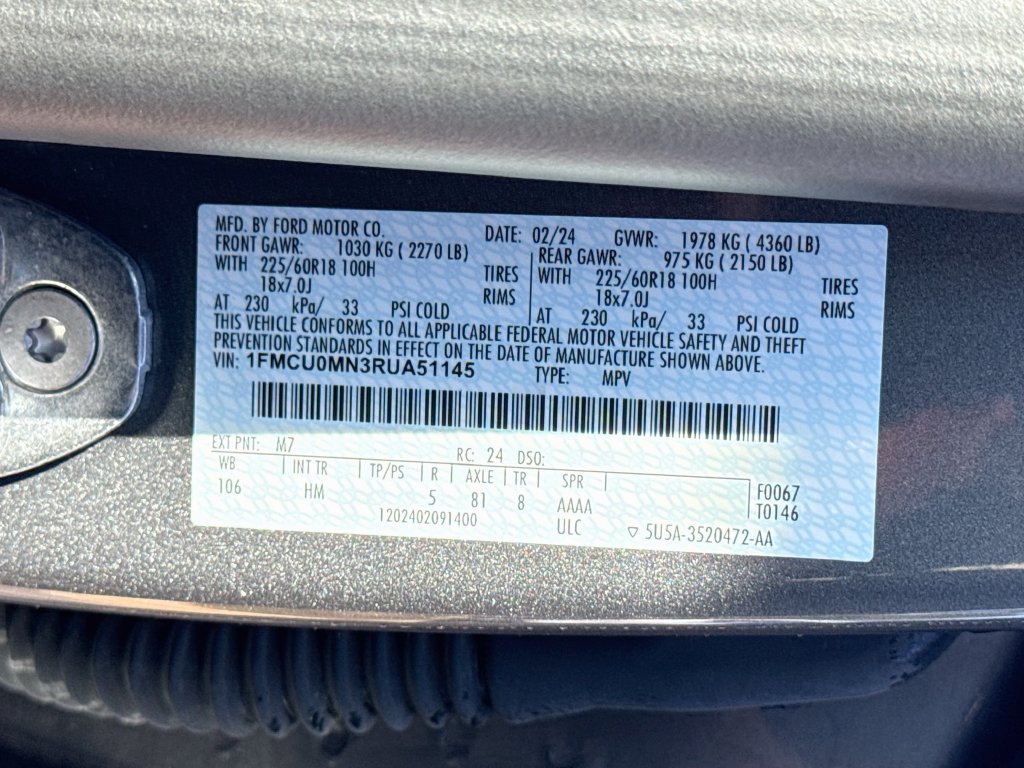 Used 2024 Ford Escape ST-Line w/ Tech Pack #1 FWD image 36
