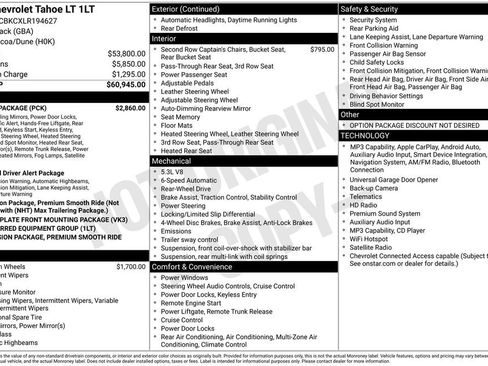 Used 2020 Chevrolet Tahoe LT w/ Luxury Package RWD image 7