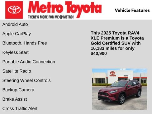 Certified 2025 Toyota RAV4 XLE Premium w/ Weather Package AWD/4WD image 16