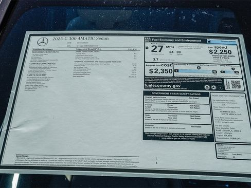 New 2025 Mercedes-Benz C 300 4MATIC Sedan image 24