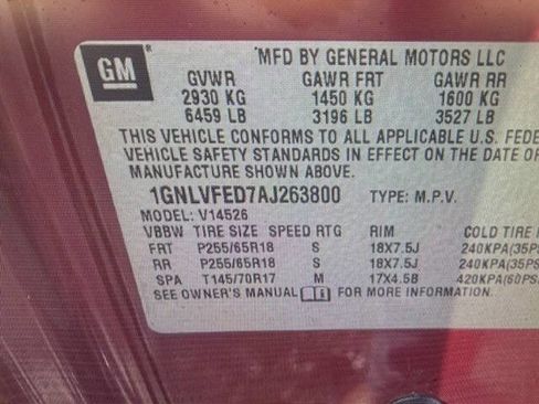 Used 2010 Chevrolet Traverse LT w/ Personal Connectivity Package image 8