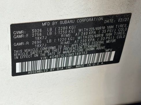 Used 2021 Subaru Outback Onyx Edition XT AWD/4WD image 35