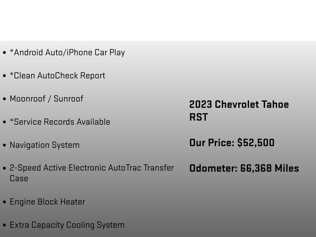 Used 2023 Chevrolet Tahoe RST w/ Luxury Package AWD/4WD image 18