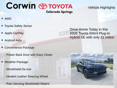 Used 2026 Toyota RAV4 SE w/ Convenience Package AWD/4WD image 7