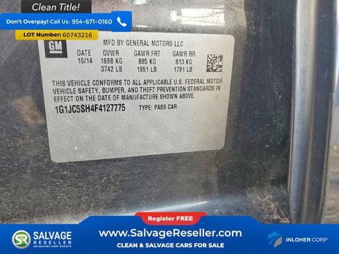 Used 2015 Chevrolet Sonic LT FWD image 16