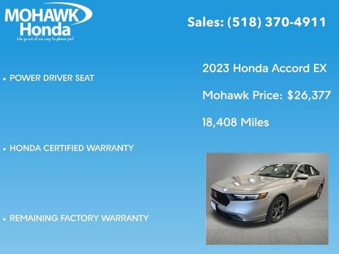 Certified 2023 Honda Accord EX image 16