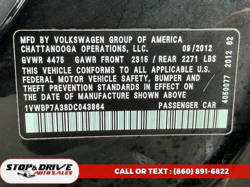 Used 2013 Volkswagen Passat 2.5 SE image 18