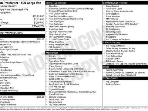 Used 2020 RAM ProMaster 1500 image 29