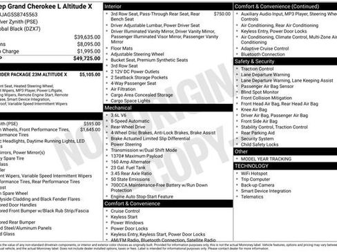 New 2025 Jeep Grand Cherokee L Altitude RWD image 4