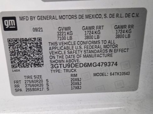 Used 2021 GMC Sierra 1500 SLT w/ SLT Convenience Package AWD/4WD image 33