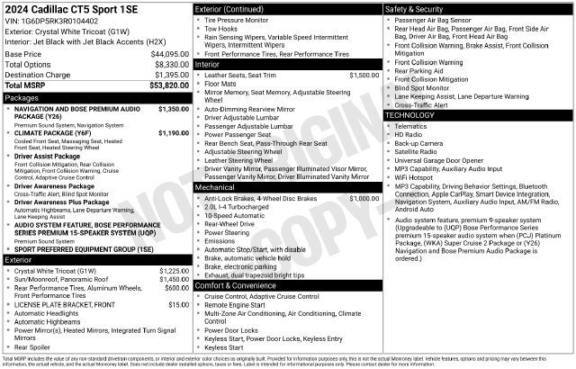 Used 2024 Cadillac CT5 Sport RWD image 34