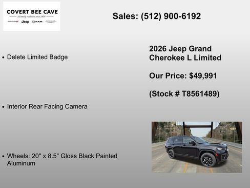 New 2026 Jeep Grand Cherokee L Limited RWD image 12