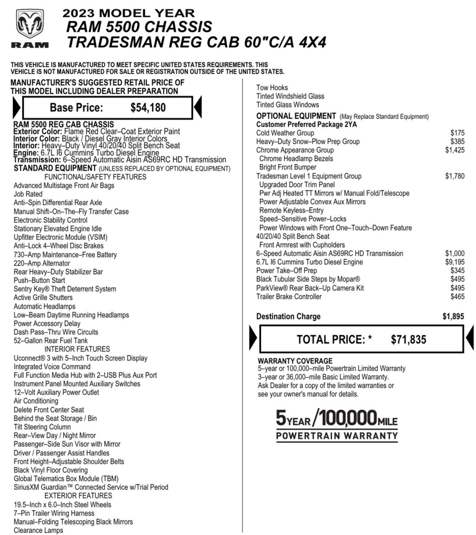 Used 2023 RAM 5500 Tradesman AWD/4WD image 2