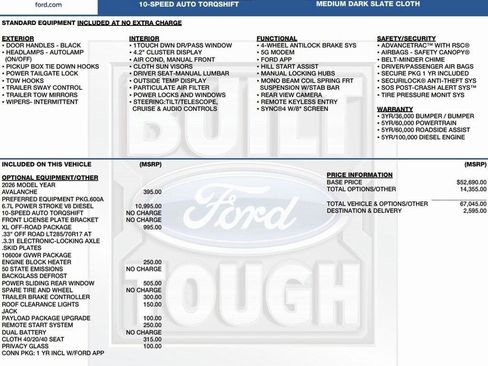 New 2026 Ford F250 XL w/ XL Off-Road Package image 2