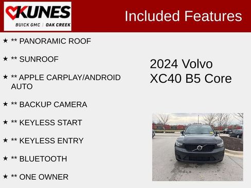 Used 2024 Volvo XC40 B5 Core image 2