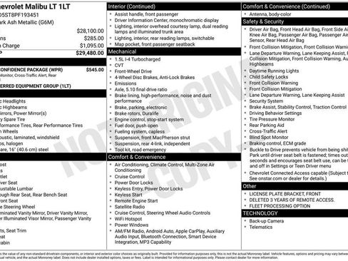 Used 2023 Chevrolet Malibu LT w/ Driver Confidence Package FWD image 10