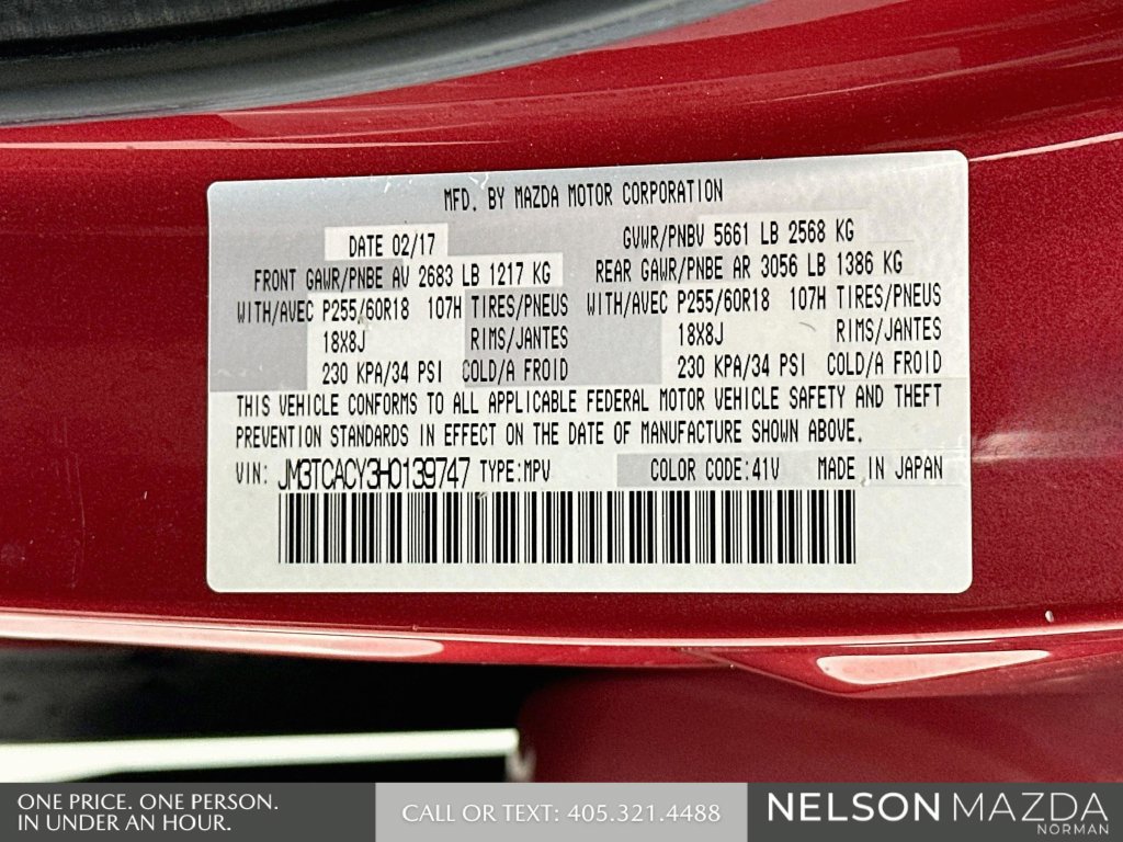 Used 2017 MAZDA CX-9 Touring FWD image 33