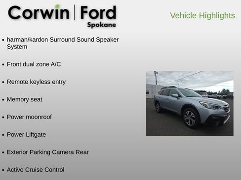 Used 2021 Subaru Outback Limited XT w/ Popular Package #2 AWD/4WD image 6