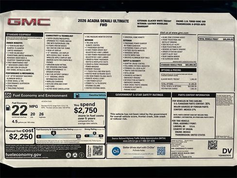 New 2026 GMC Acadia Denali Ultimate image 21