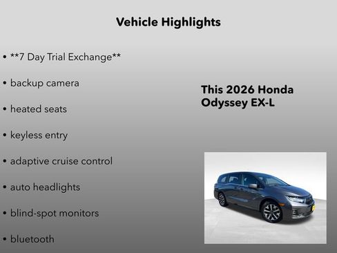 New 2026 Honda Odyssey EX-L image 5