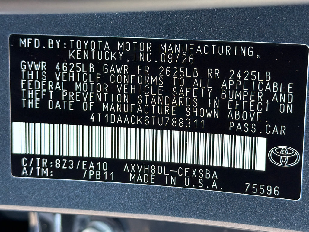 New 2026 Toyota Camry SE w/ Multimedia Upgrade Package FWD image 37
