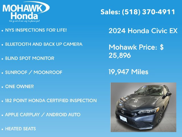 Certified 2024 Honda Civic EX image 8