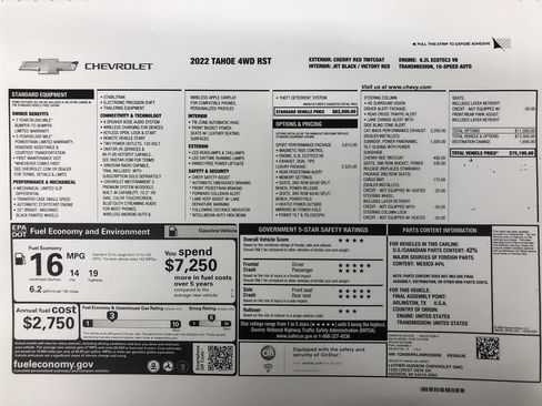 Used 2022 Chevrolet Tahoe RST w/ Sport Performance Package image 2