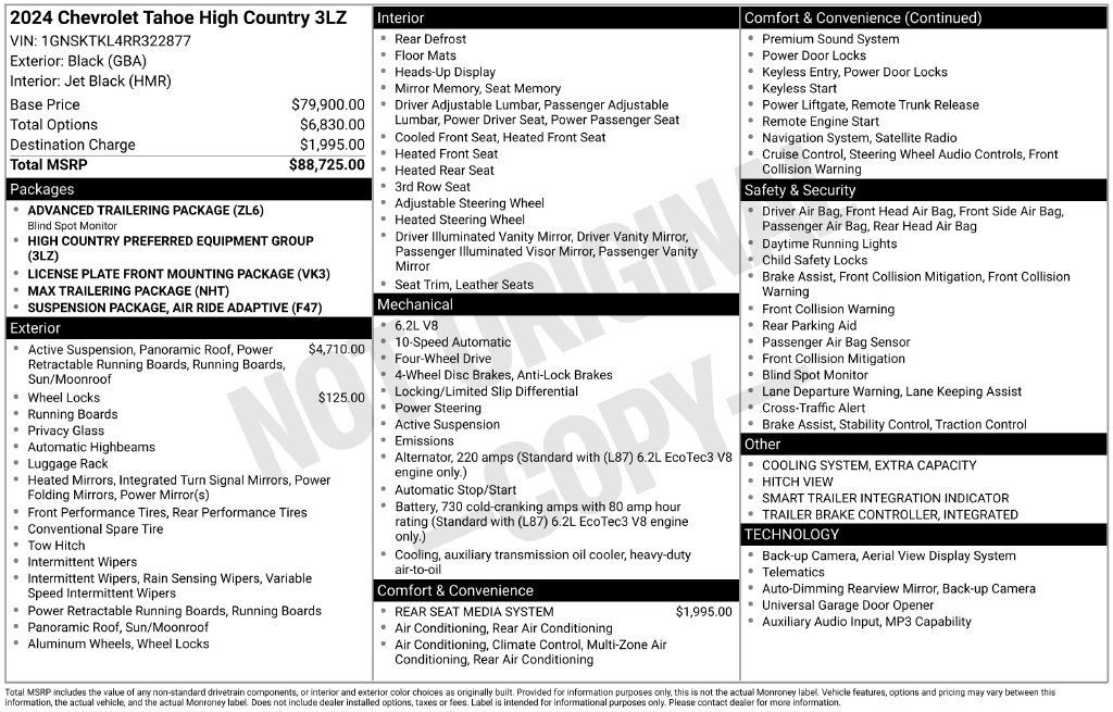 Used 2024 Chevrolet Tahoe High Country AWD/4WD image 6
