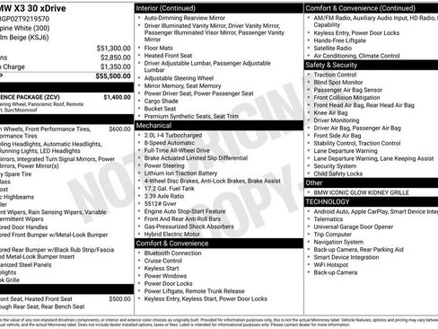 New 2026 BMW X3 xDrive30i w/ Convenience Package AWD/4WD image 29