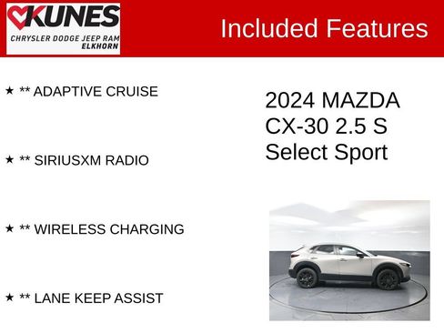 Used 2024 MAZDA CX-30 AWD 2.5 S w/ Select Sport Pkg image 3