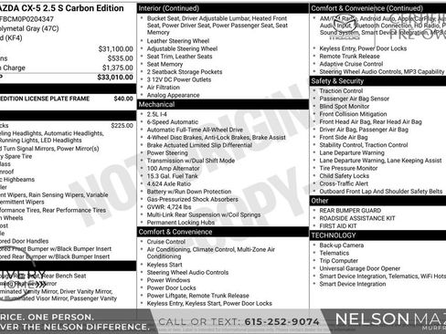 Used 2023 MAZDA CX-5 Carbon Edition AWD/4WD image 2