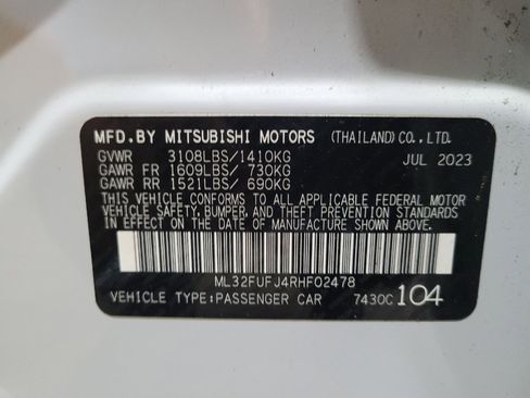 Used 2024 Mitsubishi Mirage G4 ES FWD image 33