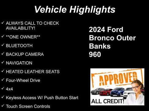 Used 2024 Ford Bronco Outer Banks w/ Sasquatch Package AWD/4WD image 9