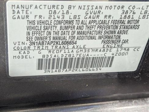 Used 2019 Nissan Sentra SV w/ Protection Package image 23