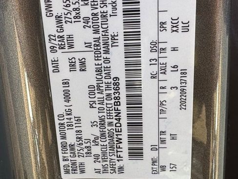 Used 2022 Ford F150 Lariat w/ Max Trailer Tow Package image 49